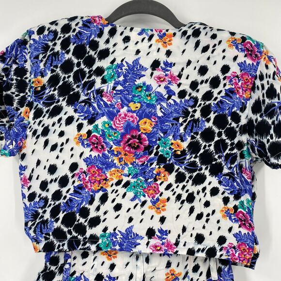 Paris Blues Vintage Floral Polka Dot 2 Piece Outfit Size Small / 5 - Picture 6 of 10